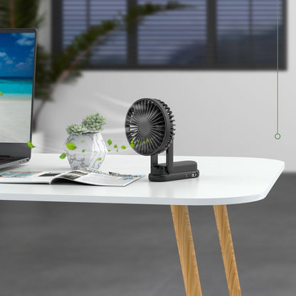 F1 USB Portable Lazy Hanging Neck Fan Mini Folding Handheld Fan, White, Pink, Green, Black