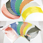 Motorcycle 18inch Wheel Stickers Modified Wheel Reflective Stickers, Blue, Red, Orange, Green, Silver, Black, Yellow