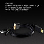 JH HV10 1080P HDMI to VGA Cable Projector TV Box Computer Notebook Industrial Display Adapter Cable, 1m, 2m, 3m, 5m, 10m