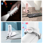 DS208 Folding Multifunctional USB Flashlight Fan Portable Aromatherapy Mosquito Repellent Mini Handheld Fan, White, Pink, Green
