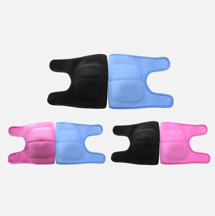 Children Sponge Thickened Knee Pads Sports Dancing Anti-Fall Protective Gear, Specification: M  (Rose Red), S (Black), M (Black), S (Sky Blue), M (Sky Blue), S (Rose Red), M  (Rose Red)
