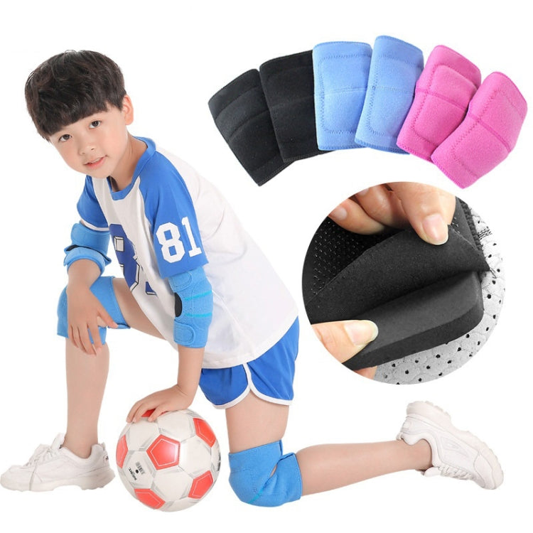 Children Sponge Thickened Knee Pads Sports Dancing Anti-Fall Protective Gear, Specification: M  (Rose Red), S (Black), M (Black), S (Sky Blue), M (Sky Blue), S (Rose Red), M  (Rose Red)