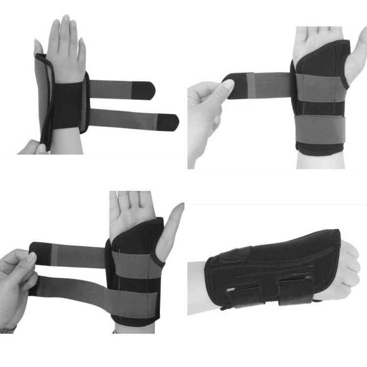 Two-Way Compression Stabilized Support Plate Wrist Brace Fracture Sprain Rehabilitation Wrist Brace, Specification: Right Hand S (Black), Left Hand S (Black), Right Hand S (Black), Left Hand M (Black), Right Hand M (Black), Left Hand L (Black)         ...