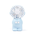 FY040 2 PCS Portable Outdoor USB Handheld Fan Desktop Office Mini Night Light Fan, Pink, Blue, Green