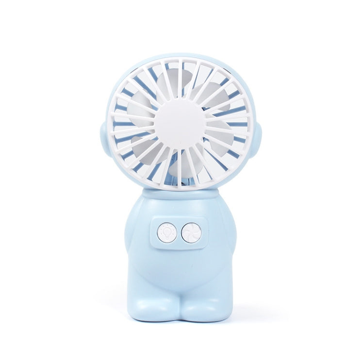 FY040 2 PCS Portable Outdoor USB Handheld Fan Desktop Office Mini Night Light Fan, Pink, Blue, Green