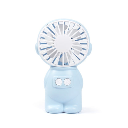 FY040 2 PCS Portable Outdoor USB Handheld Fan Desktop Office Mini Night Light Fan, Pink, Blue, Green