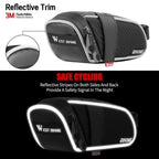 WEST BIKING Bicycle Waterproof Tail Bag Mountain Bike Riding Equipment Saddle Bag, Small (Black Red), Small (Black Gray), Large (Black Red), Large (Black Gray)