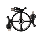 2 PCS Round Field 3 Triple Head Hot Shoe Mount Adapter Flash Holder Bracket Light Stand Holder, Round Triple Heads Bracket
