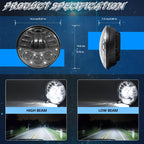 5.75-inch Aluminum Housing Matrix Angel Eye Motorcycle Headlight