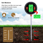 Five-In-One Soil Meter PH Humidity Temperature Photometry Detector PH Photometry Multifunctional Detector, 5 In 1