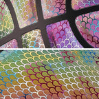 MILACHIC Number 7 Holographic Reflective Basketball Visible at Night Rainbow Star Basketball, Neon Red Lingge 6705, White Lingge 6726, Colorful Fish Pattern 6724, Pretty Moon White Square 6722, Neon Square 6725