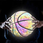 MILACHIC Number 7 Holographic Reflective Basketball Visible at Night Rainbow Star Basketball, Neon Red Lingge 6705, White Lingge 6726, Colorful Fish Pattern 6724, Pretty Moon White Square 6722, Neon Square 6725