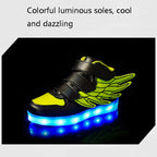 Children Colorful Light Shoes LED Charging Luminous Shoes, 25, 26, 27, 28, 29, 30, 31, 32