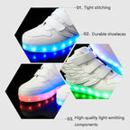 Children Colorful Light Shoes LED Charging Luminous Shoes, 33, 34, 35, 36, 37