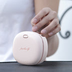 Lazy Hanging Neck Small Fan Usb Rechargeable Mini Portable Leafless Fan, Vintage Green, Cherry Blossom Powder, White