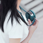 Lazy Hanging Neck Small Fan Usb Rechargeable Mini Portable Leafless Fan, Vintage Green, Cherry Blossom Powder, White
