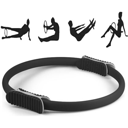 Yoga Pilates Ring Yoga Body Fitness Magic Circle, Inner Diameter: 32cm, 32cm Gray, 32cm Black, 32cm Green, 32cm Blue, 32cm Purple, 32cm Red