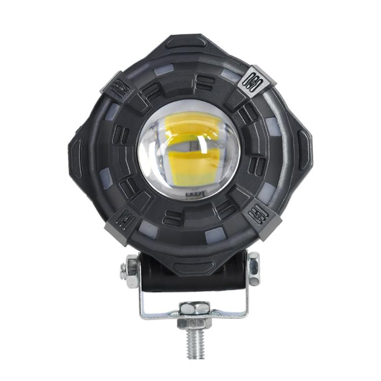 12W Aluminum Alloy Spotlight LED Chip Motorcycle Headlight, X-shaped Colorful Design, Cross-shaped Colorful Design, Little Sun Colorful Design, Windmill Colorful Design