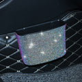 Car-Studded Trash Can Personality Car Hanging Trash Bag Multi-Function Car Storage Box, Colorful Diamonds, White Diamonds