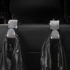 3 PCS Car Rear Seat Hooks Car Seats Multi-Function Diamond-Studded Hooks, White Diamond, Colorful Diamond, Black Diamond, Blue Diamond, Emerald, Gray Diamond, Pink Diamond, Red Diamond