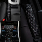 Car Interior Cover Diamond Car Accessories, A Pair Shoulder Guard, Gear Cover, Handbrake Cover