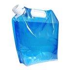 PE Water Bag For Portable Folding Water Storage Lifting Bag for Camping Hiking Survival Hydration Storage Bladder, 5L(Blue), 10L(Blue)