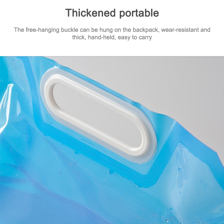 PE Water Bag For Portable Folding Water Storage Lifting Bag for Camping Hiking Survival Hydration Storage Bladder, 5L(Blue), 10L(Blue)