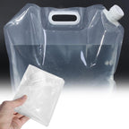 Foldable Water Bag Outdoor Sports Camping Hiking Storge Water Bucket Picnic Water Container Lifting Carrier Water Bag, 5L, 10L, 15L
