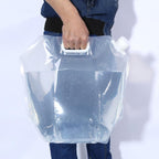 Foldable Water Bag Outdoor Sports Camping Hiking Storge Water Bucket Picnic Water Container Lifting Carrier Water Bag, 5L, 10L, 15L