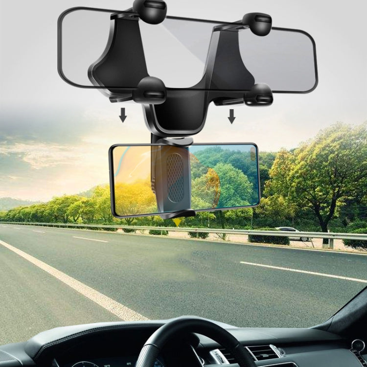 Car Rearview Mobile Phone Bracket Car Post Mirror Universal Navigation Bracket Driving Recorder Car Clip, Mirror Universal Navigation Bracket