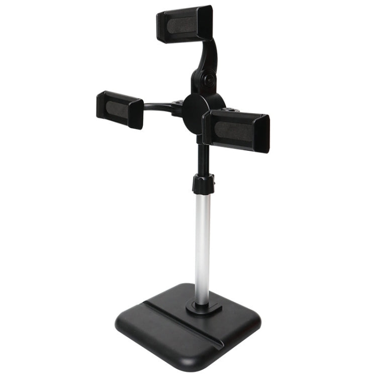 Telescopic Adjustment Live Frame Desktop Tablet Mobile Phone Bracket, Specification:, K06 Three-seat  (Black), K06 Three-seat (White), K07 Three-seat With Fill Light  (Black), K07 Three-seat With Fill Light (White), K05 Flat Plate  (Black Green)       ...