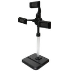 Telescopic Adjustment Live Frame Desktop Tablet Mobile Phone Bracket, Specification:, K06 Three-seat  (Black), K06 Three-seat (White), K07 Three-seat With Fill Light  (Black), K07 Three-seat With Fill Light (White), K05 Flat Plate  (Black Green)       ...