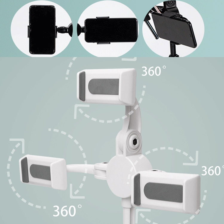 Telescopic Adjustment Live Frame Desktop Tablet Mobile Phone Bracket, Specification:, K06 Three-seat  (Black), K06 Three-seat (White), K07 Three-seat With Fill Light  (Black), K07 Three-seat With Fill Light (White), K05 Flat Plate  (Black Green)       ...