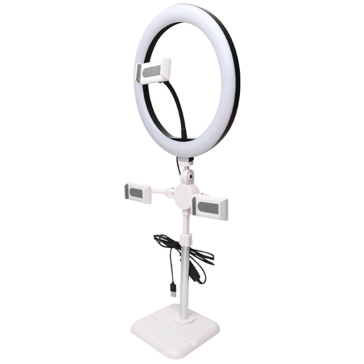 Telescopic Adjustment Live Frame Desktop Tablet Mobile Phone Bracket, Specification:, K06 Three-seat  (Black), K06 Three-seat (White), K07 Three-seat With Fill Light  (Black), K07 Three-seat With Fill Light (White), K05 Flat Plate  (Black Green)       ...