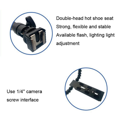 Flexible Dual Arm Hot Shoe Flash Bracket Mount Holder Bracket