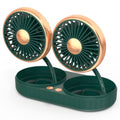 F303 Car USB Fan 12/24V Car Shake Head Fan, F303 (Gold), F303 (Silver)