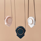 H3 Mini Lazy USB Hanging Neck Fan Student Outdoor Leafless Triangle Fan, White, Pink, Military Green