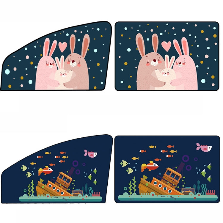 Automobile Sunshade Car Windows Sun Protection And Heat Insulation Magnetic Telescopic Side Curtains, Deep Sea Adventure Driving Position, Deep Sea Adventure Co-driver, Deep Sea Adventure Rear Square, Auspicious Three Treasures Driving Position        ...
