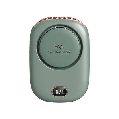 DQ203 Lazy Hanging Neck Fan USB Mini Desktop Large Wind Fan, White, Pink, Green