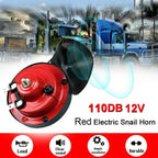 1 Pair 110BD 12V Motorcycle Electric Car Loud Single Sound Snail Speaker, Snail Speaker