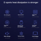 COOLCOLD RGB Notebook Radiator Six Fan Adjustable Laptop Cooling Base, 5V Speed  Colorful Version, 5V Touch 12 Symphony Version