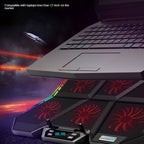 COOLCOLD RGB Notebook Radiator Six Fan Adjustable Laptop Cooling Base, 5V Speed  Colorful Version, 5V Touch 12 Symphony Version
