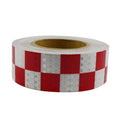 PVC Lattice Reflective Belt Generic Film Traffic Safety Facilities Anti-Collision Warning Stickers, Red White, Blue White, Black Dreen, Red Yellow, Yellow Black, White Green
