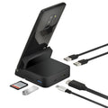 7 In 1 USB-C / Type-C To 2 USB 2.0 + USB 3.0 + 4K HDMI + SD / TF Card Slot + PD USB-C / Type-C Charging Ports Multifunctional HUB Docking Station With Holder, 7 In 1