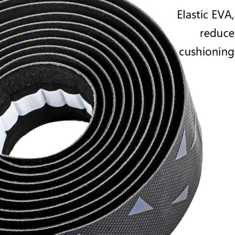 WEST BIKING Bicycle Volorful Handlebar Straps Shock Absorption PU Non-Slip Handlebar Wrap Riding Equipment, 215x3cm Aurora, 215x3cm Reflective