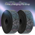 WEST BIKING Bicycle Volorful Handlebar Straps Shock Absorption PU Non-Slip Handlebar Wrap Riding Equipment, 215x3cm Aurora, 215x3cm Reflective
