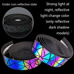 WEST BIKING Bicycle Volorful Handlebar Straps Shock Absorption PU Non-Slip Handlebar Wrap Riding Equipment, 215x3cm Aurora, 215x3cm Reflective