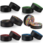 WEST BIKING Bicycle PU Non-Slip Handlebar Strap, Black, Color, Red, Blue, Green, Multilateral Color