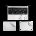 JRC 4 in 1 Computer Upper Cover + Lower Cover + Full Support Sticker + Touch Sticker Film Notebook Shell Protective Film, For Huawei Matebook X Pro 2019 / 2020 (Silver), For Huawei Matebook X Pro 2019 / 2020 (Gray)