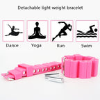 A Pair Outdoor Sports Running Fitness Yoga Load Bracelet Training Plus Heavy Silicone Wristband, Black, White, Blue, Purple, Pink, Yellow Green